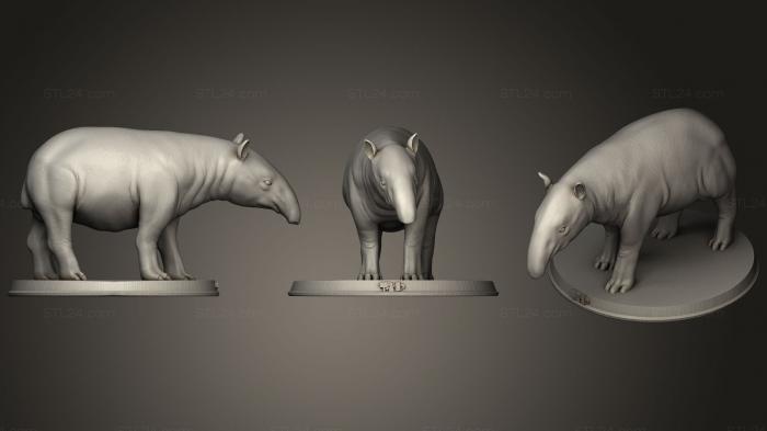 Статуэтки животных (Тапир, STKJ_1535) 3D модель для ЧПУ станка